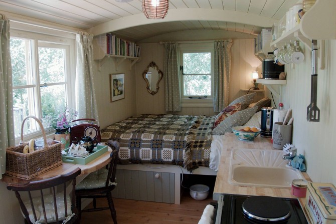 Inside the Shepherd's Hut